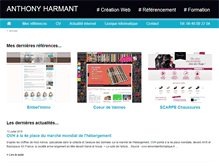 Tablet Screenshot of anthonyharmant.com